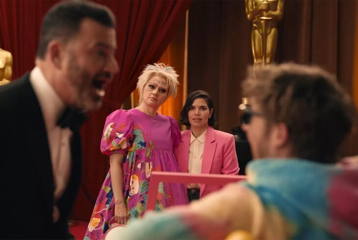 Актеры из «Барби» помогают Джимми Киммелу попасть на «Оскар» в тизере 96-й церемонии награждения