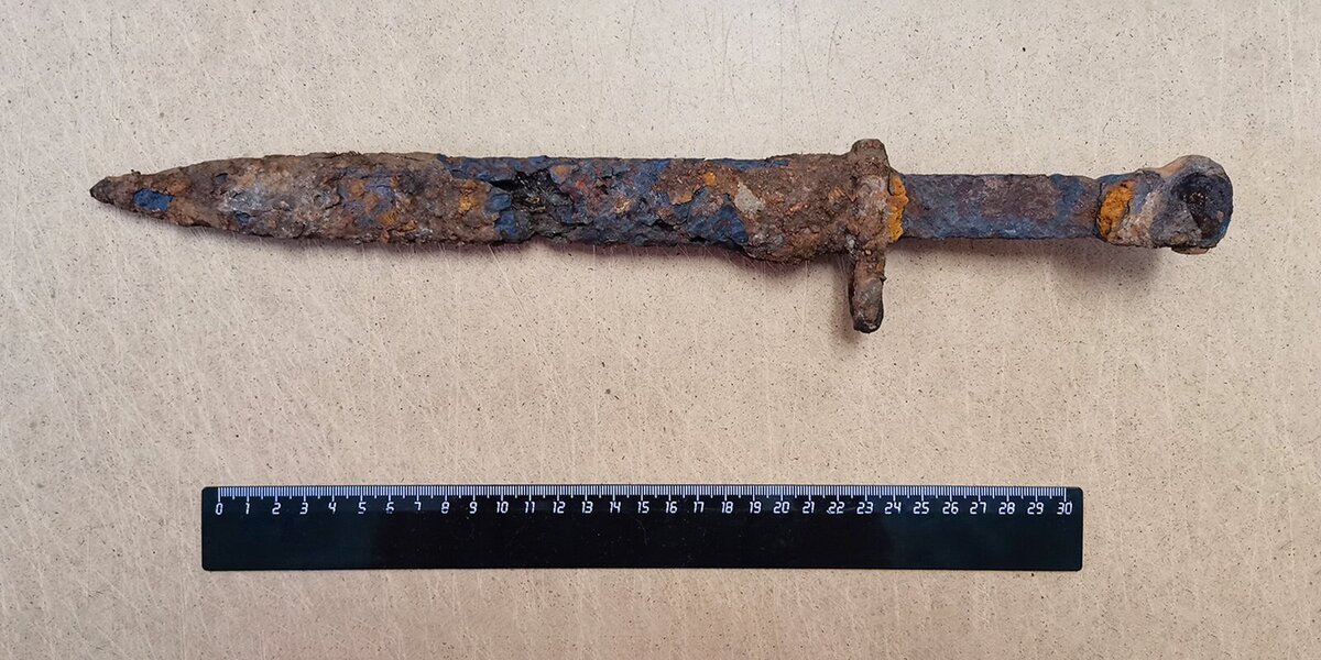 В Москве в траншее нашли штык-нож от солдатской винтовки