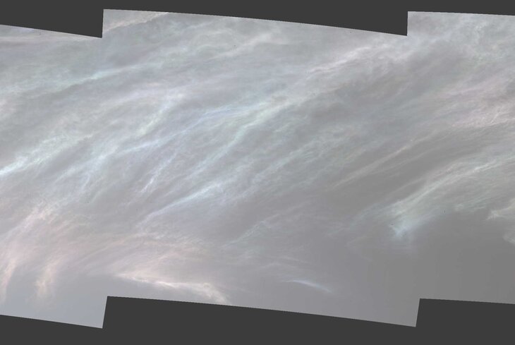 Марсоход Curiosity сделал цветные снимки облаков с поверхности Марса