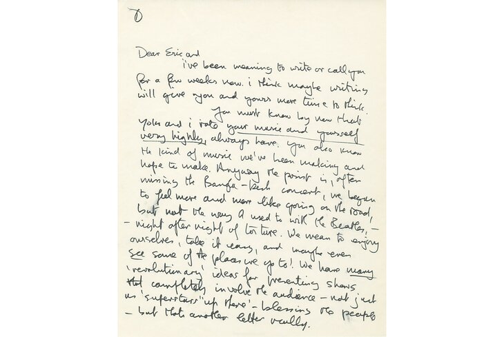 Письмо Джона Леннона, написанное сразу после распада The Beatles, продадут на аукционе