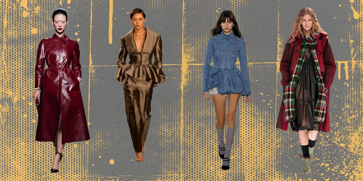 8 главных модных трендов осени: баска, акцент на талии и цвет вишневого варенья