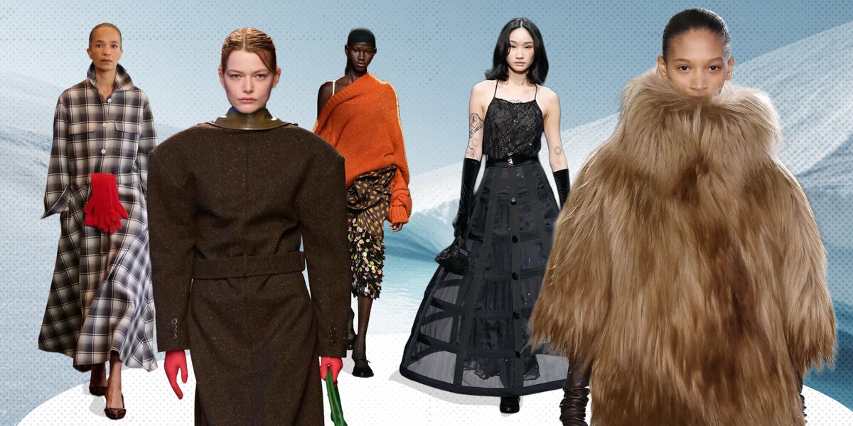 8 главных модных трендов зимы: кринолин, объемный декор и красные перчатки