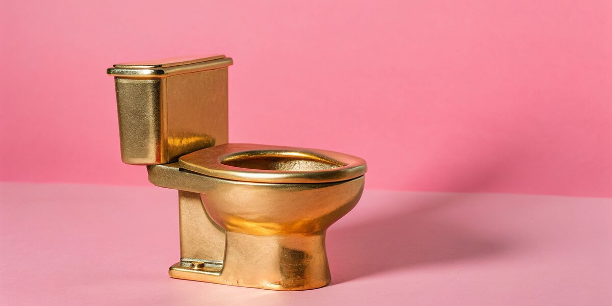 Необычное искусство: как золотой унитаз выставили на аукцион за миллионы и кто автор арт-объекта