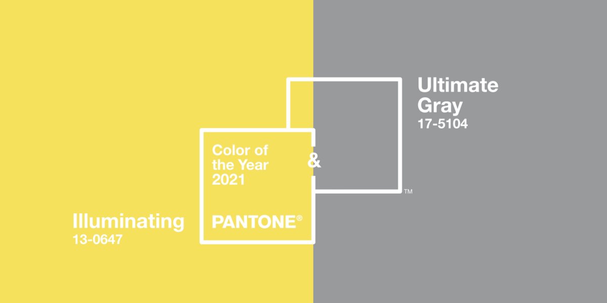 Pantone выбрал цвета года. «Совершенный серый» и «озаряющий» должны давать надежду