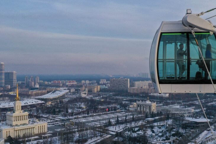 Смотровые площадки Москвы с видом на зимний пейзаж