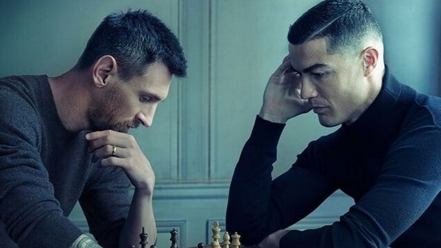 Месси и Роналду сыграли в шахматы в рекламе Louis Vuitton. Как в соцсетях объясняют партию