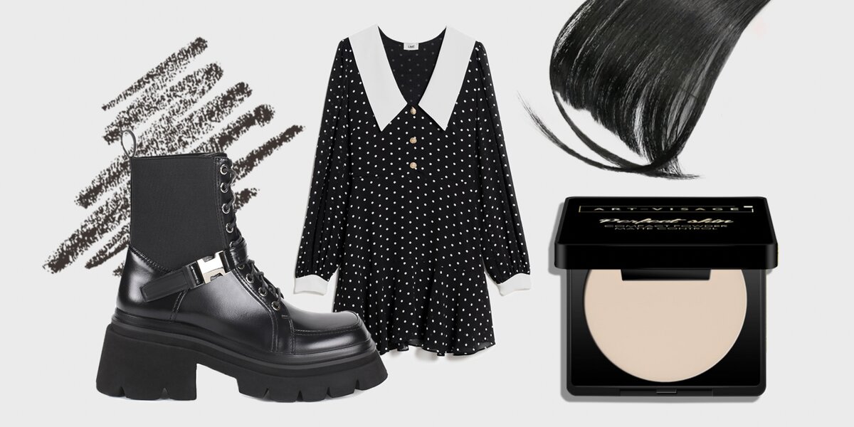 Накладная челка и черное платье: 5 вещей, чтобы повторить образ Уэнсдэй Аддамс