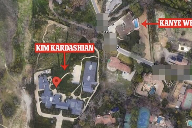 Канье Уэст после развода купил дом напротив дома Ким Кардашьян