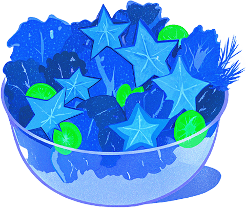 Иллюстрация: салат как символ нового мира еды 2020–2025